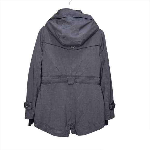 Three Stones Grey Fur Hooded Jacket Size Medium Winter Outdoor - Picture 4 of 13